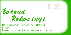 botond rokosinyi business card